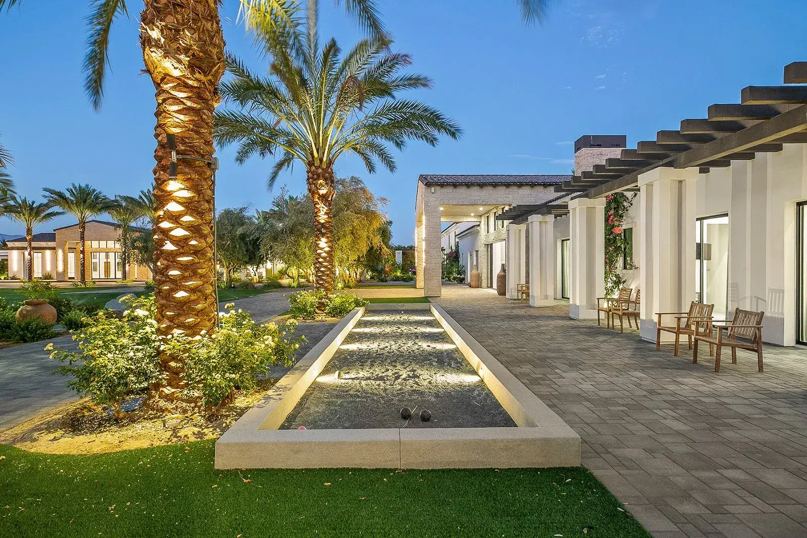 The bocce court